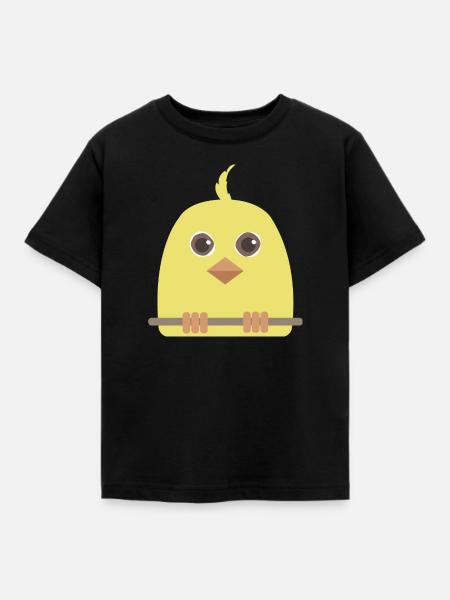 Yellow canary - Kids' T-Shirt - black