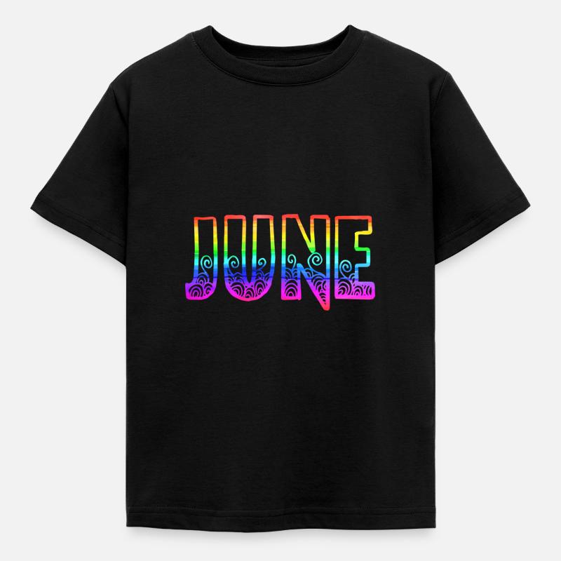 june rs regenbogen - Kinder T-Shirt - Schwarz