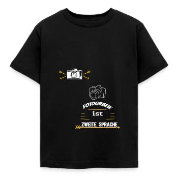 Fotografie - Kinder T-Shirt - Schwarz - Vorne - AI Model Kid Female (0cm)