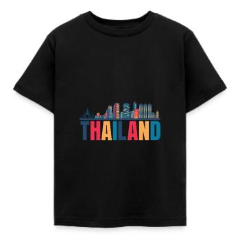 Thailand - Kinder T-Shirt - Schwarz - Vorne - AI Model Kid Female (0cm)