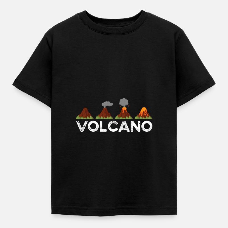 Vulkan - Kinder T-Shirt - Schwarz