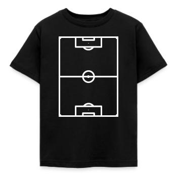 Fußballfeld - Kinder T-Shirt - Schwarz - Vorne - AI Model Kid Female (0cm)