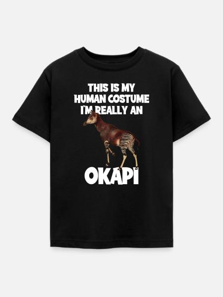 Okapi Zoo Expedition - Kinder T-Shirt - Schwarz