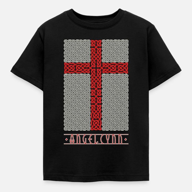 Drapeau de l’Angleterre de style viking - T-shirt Enfant - noir