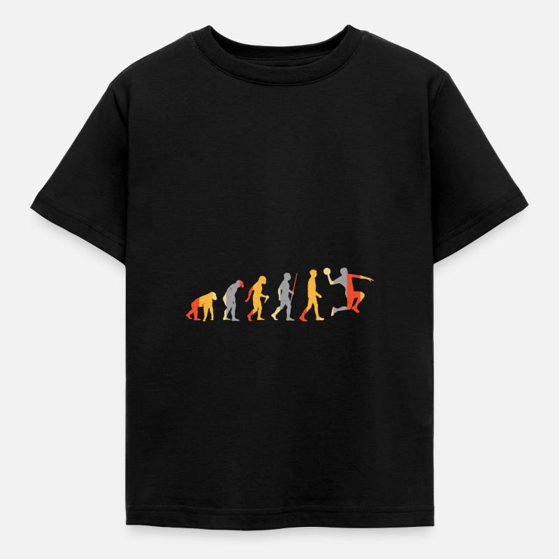 Evolution Handballer - Kinder T-Shirt - Schwarz