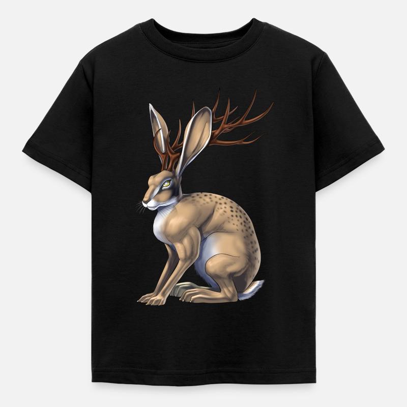 Créature cryptide Jackalope - T-shirt Enfant - noir