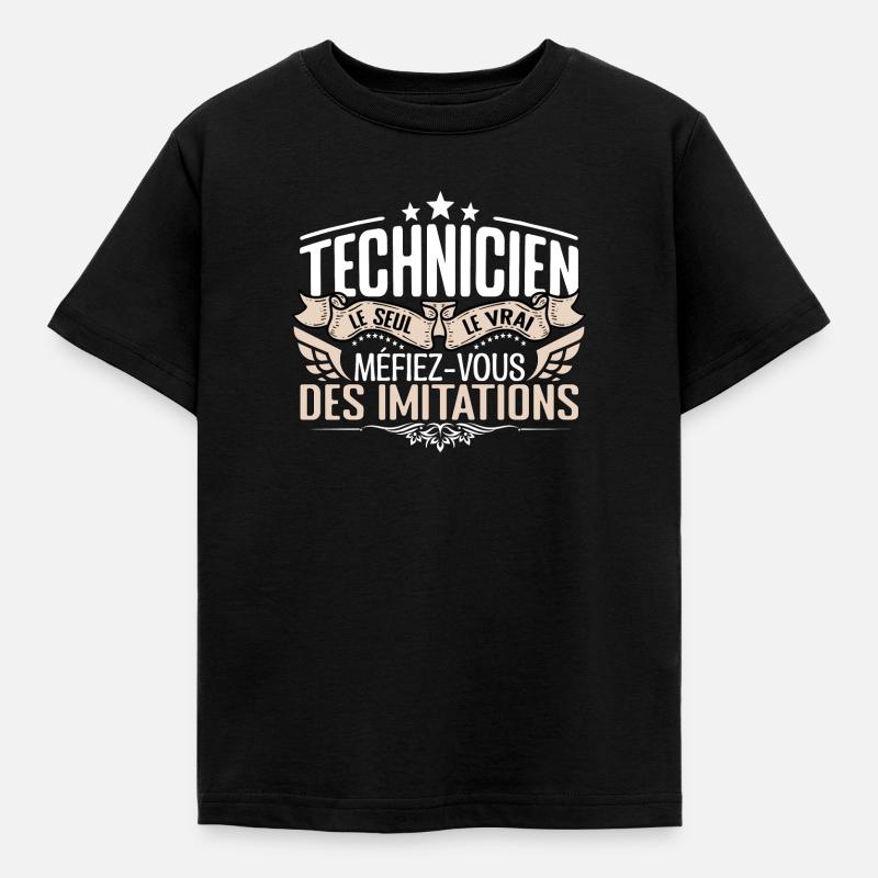 Technicien le seul Technicien le vrai Technicien - T-shirt Enfant - noir
