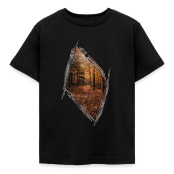 Herbst - Kinder T-Shirt - Schwarz - Vorne - AI Model Kid Female (0cm)