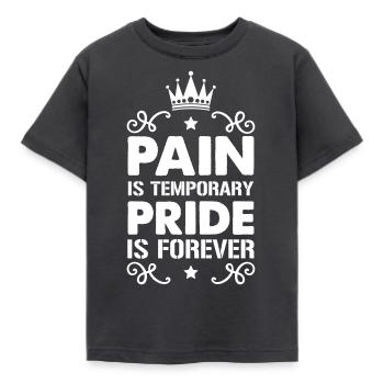 Pain Pride 1 - Kids' T-Shirt - dark grey - Front - AI Model Kid Female (0cm)