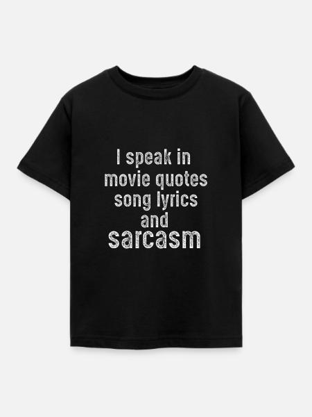 sarcasm - Kinder T-Shirt - Schwarz