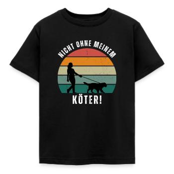 Nicht ohne mein Köter - Golden Retriever - Kinder T-Shirt - Schwarz - Vorne - AI Model Kid Female (0cm)