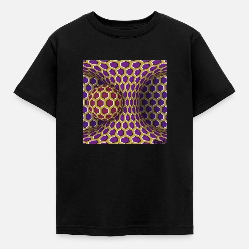 Optische Täuschung - Kinder T-Shirt - Schwarz