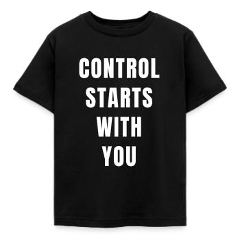 Le contrôle commence par votre état d’ de leadership - T-shirt Enfant - noir - Devant - AI Model Kid Female (0cm)