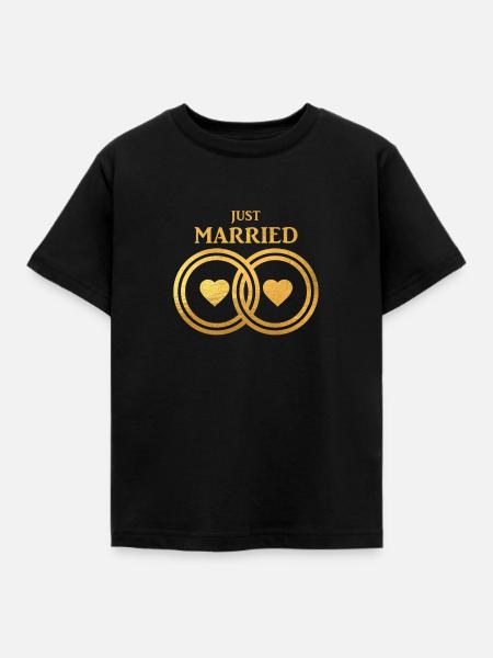 Just Married - Wedding Shirts - Kinder T-Shirt - Schwarz