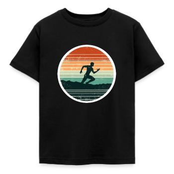 Sprinter Runner Athletics Sports - Kids' T-Shirt - black - Front - AI Model Kid Female (0cm)