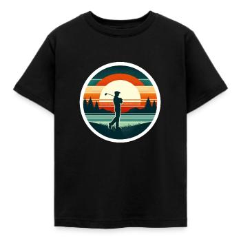 Golf Golfspieler Golfer - T-shirt Enfant - noir - Devant - AI Model Kid Female (0cm)