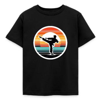 Judo - Kids' T-Shirt - black - Front - AI Model Kid Female (0cm)