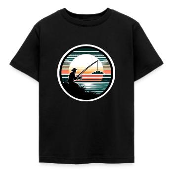 Pêche - T-shirt Enfant - noir - Devant - AI Model Kid Female (0cm)