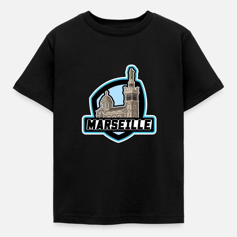 Logo Marseille - T-shirt Enfant - noir
