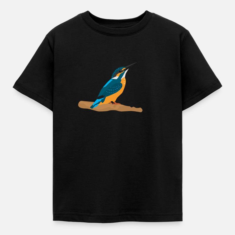 Eisvogel - Kinder T-Shirt - Schwarz