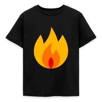 Feuer - Kinder T-Shirt - Schwarz - Vorne - AI Model Kid Female (0cm)