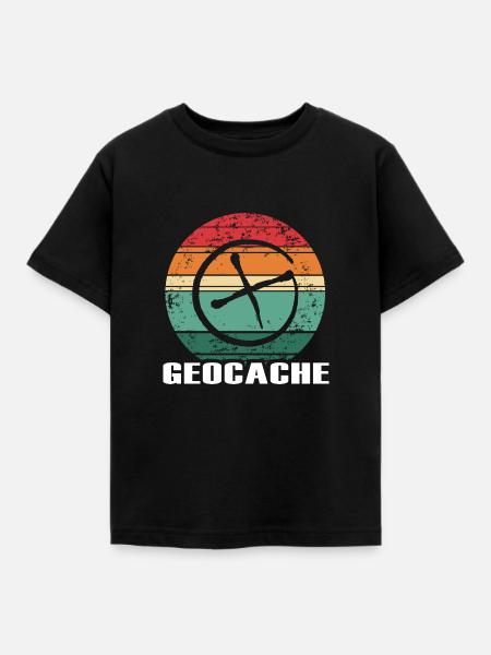 geocache geocacher schnitzeljagd-sunset - Kinder T-Shirt - Schwarz