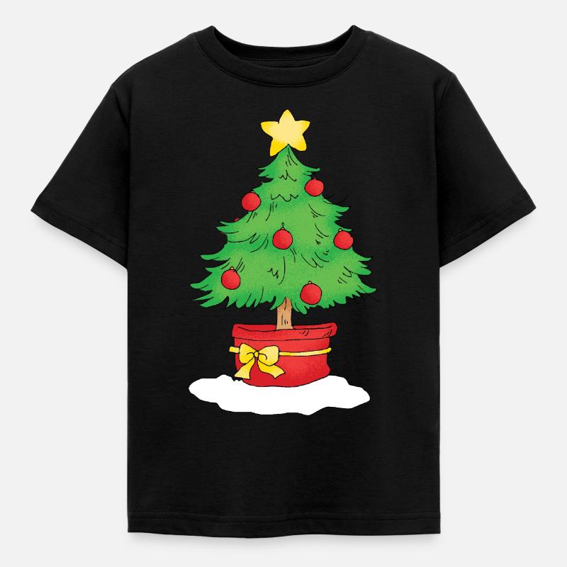 Christmas Tree - Kids' T-Shirt - black