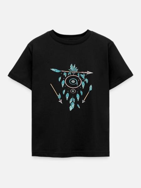 Der Traumfänger - Kinder T-Shirt - Schwarz