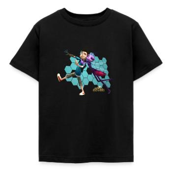 Insectibles Zak und Moskito-Mädchen Lidia - Kinder T-Shirt - Schwarz - Vorne - AI Model Kid Female (0cm)