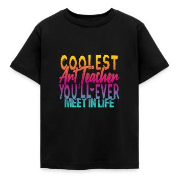 Le professeur d’art le plus cool - T-shirt Enfant - noir - Devant - AI Model Kid Female (0cm)