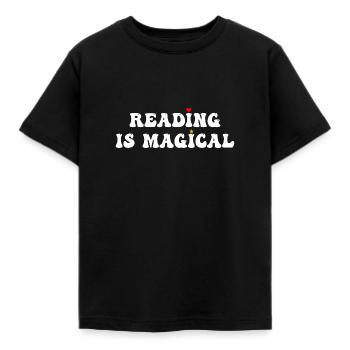 Reading Is Magical - Kids' T-Shirt - black - Front - AI Model Kid Female (0cm)