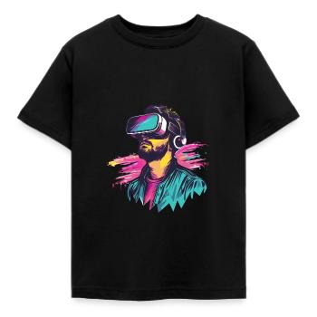 Virtual Reality - Tauchen Sie Ein In Eine - Kinder T-Shirt - Schwarz - Vorne - AI Model Kid Female (0cm)