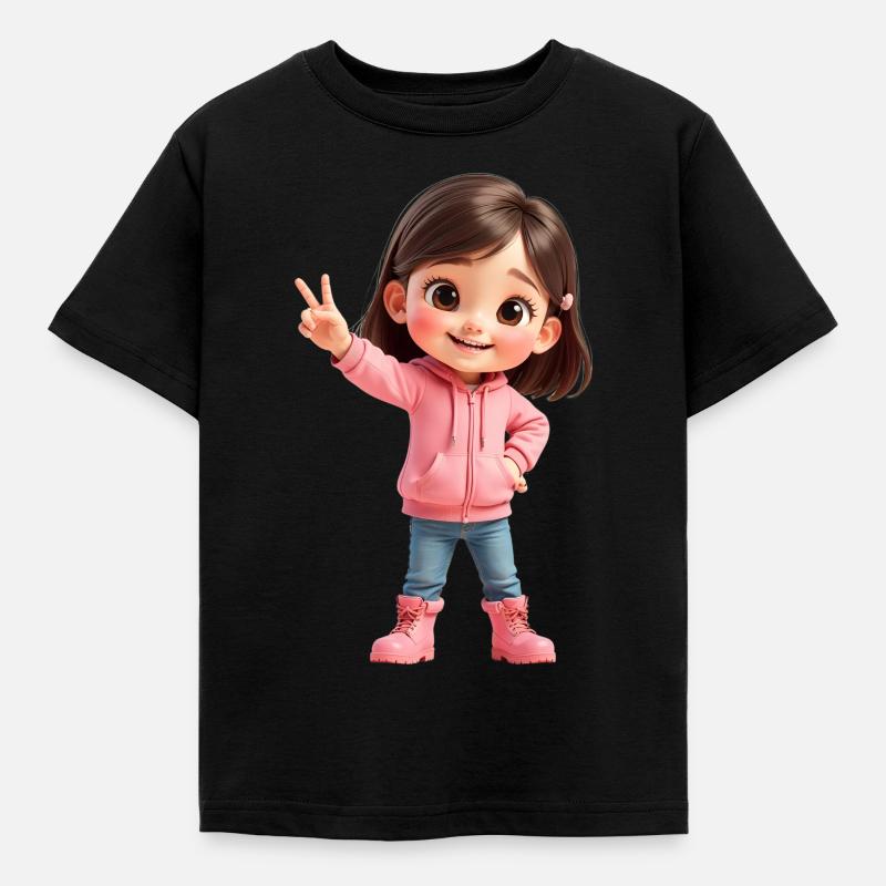 Mila Figur - Kinder T-Shirt - Schwarz