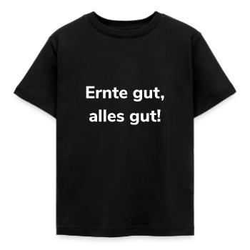 Ernte gut, alles gut! Landwirtschaft - Kinder T-Shirt - Schwarz - Vorne - AI Model Kid Female (0cm)