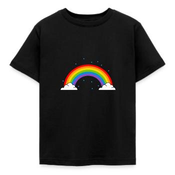 Regenbogen - Kinder T-Shirt - Schwarz - Vorne - AI Model Kid Female (0cm)