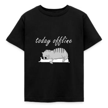 today offline - Kinder T-Shirt - Schwarz - Vorne - AI Model Kid Female (0cm)