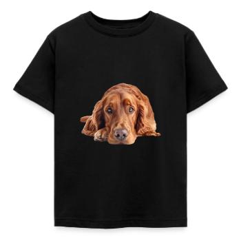 Setter irlandais - T-shirt Enfant - noir - Devant - AI Model Kid Female (0cm)