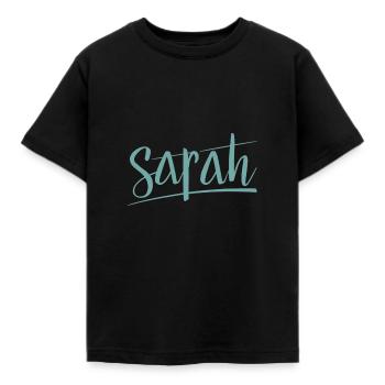 a chic Sarah - Kids' T-Shirt - black - Front - AI Model Kid Female (0cm)