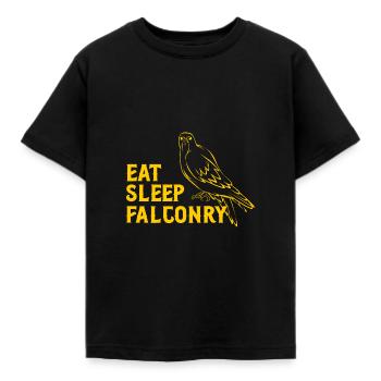Falknerei Ornithologie Geschenk - Kinder T-Shirt - Schwarz - Vorne - AI Model Kid Female (0cm)