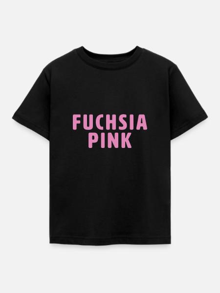 Fuchsia Pink - Kinder T-Shirt - Schwarz