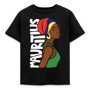 Mauritius - Kids' T-Shirt - black - Front - AI Model Kid Female (0cm)