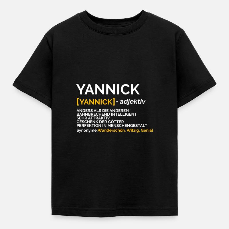 Yannick - Kinder T-Shirt - Schwarz