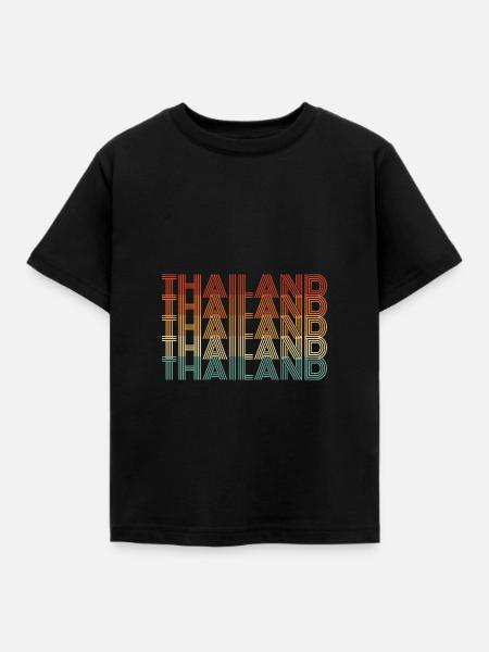 Thailand - Kinder T-Shirt - Schwarz