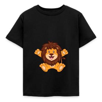 Sweet Lion - Kids' T-Shirt - black - Front - AI Model Kid Female (0cm)