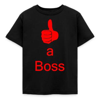 like a boss great TShirt \ pullover \ hoodie \ cap bos - Kids' T-Shirt - black - Front - AI Model Kid Female (0cm)
