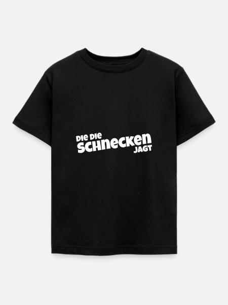 die die Schnecken jagt - Kinder T-Shirt - Schwarz