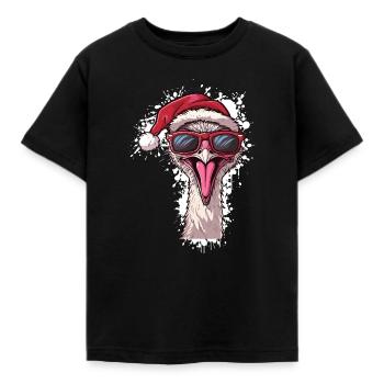 Strauß Weihnachten Lustig - Kinder T-Shirt - Schwarz - Vorne - AI Model Kid Female (0cm)