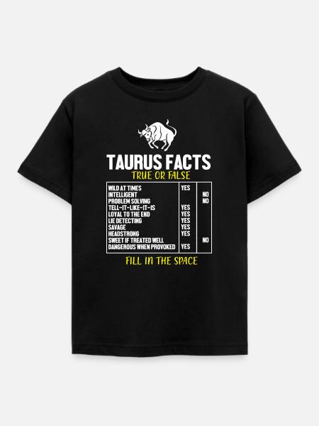 Sternzeichen Stier - Kinder T-Shirt - Schwarz