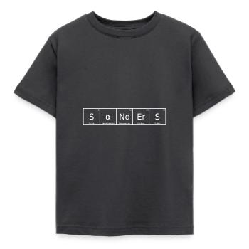 Sanders' Name First Name Chemistry Periodic Table Element - Kids' T-Shirt - dark grey - Front - AI Model Kid Female (0cm)