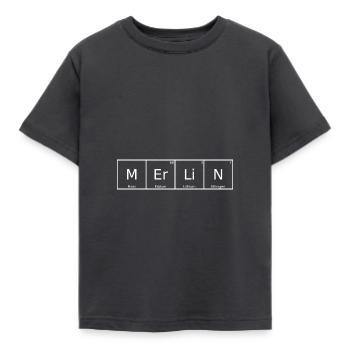 Merlin Nom Prénom Chimie Éléments du tableau périodique - T-shirt Enfant - charbon - Devant - AI Model Kid Female (0cm)